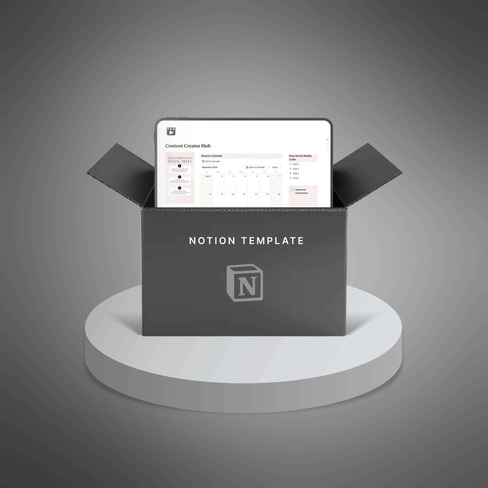 Content Creator Hub1 Ultimate Notion Productivity Bundle
